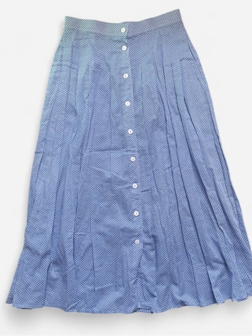 VTG LizSport 100% cotton polka dot midi skirt 12